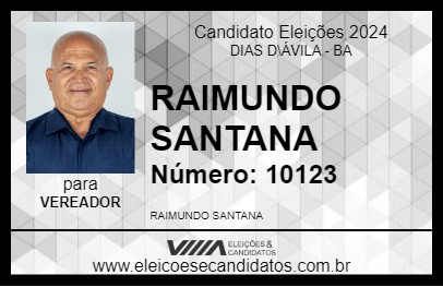 Candidato RAIMUNDO SANTANA 2024 - DIAS D\ÁVILA - Eleições