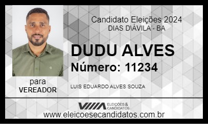 Candidato DUDU ALVES 2024 - DIAS D\ÁVILA - Eleições