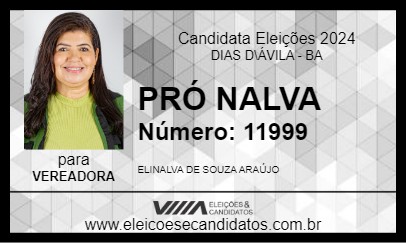 Candidato PRÓ NALVA 2024 - DIAS D\ÁVILA - Eleições