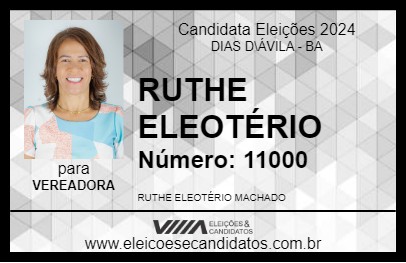 Candidato RUTHE ELEOTÉRIO 2024 - DIAS D\ÁVILA - Eleições