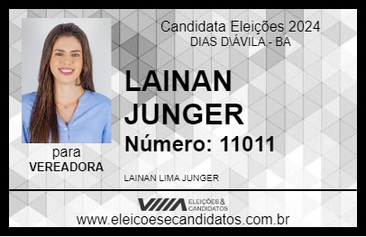 Candidato LAINAN JUNGER 2024 - DIAS D\ÁVILA - Eleições