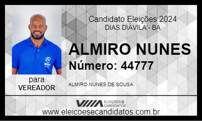 Candidato ALMIRO NUNES 2024 - DIAS D\ÁVILA - Eleições