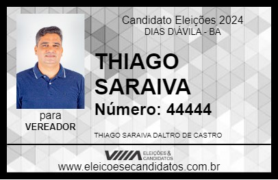 Candidato THIAGO SARAIVA 2024 - DIAS D\ÁVILA - Eleições