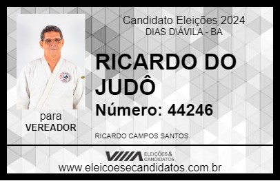 Candidato RICARDO DO JUDÔ 2024 - DIAS D\ÁVILA - Eleições