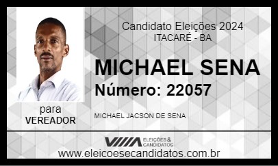 Candidato MICHAEL SENA 2024 - ITACARÉ - Eleições