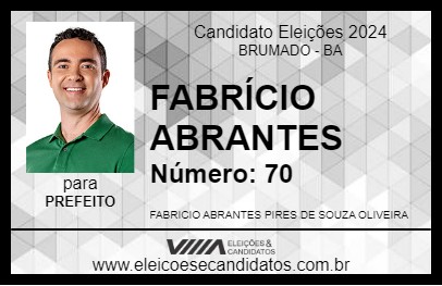 Candidato FABRÍCIO ABRANTES 2024 - BRUMADO - Eleições