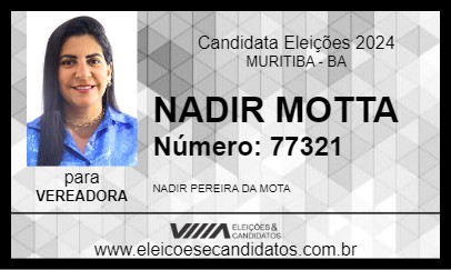 Candidato NADIR MOTTA 2024 - MURITIBA - Eleições