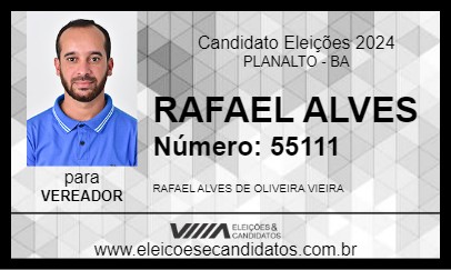 Candidato RAFAEL ALVES 2024 - PLANALTO - Eleições