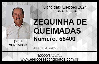 Candidato ZEQUINHA DE QUEIMADAS 2024 - PLANALTO - Eleições