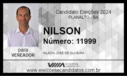 Candidato NILSON 2024 - PLANALTO - Eleições