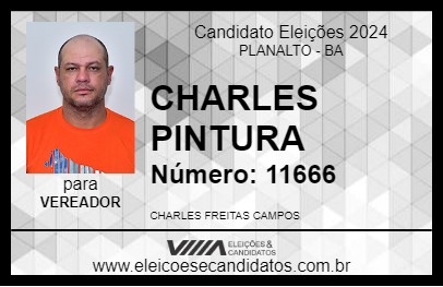 Candidato CHARLES PINTURA 2024 - PLANALTO - Eleições