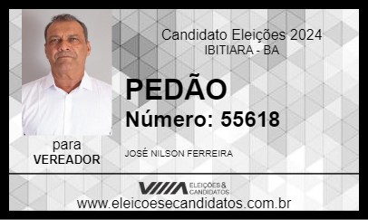 Candidato PEDÃO 2024 - IBITIARA - Eleições