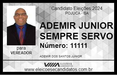 Candidato ADEMIR JÚNIOR 2024 - POJUCA - Eleições