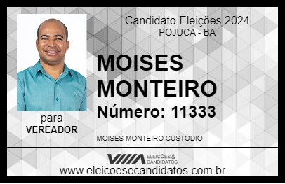 Candidato MOISES MONTEIRO 2024 - POJUCA - Eleições