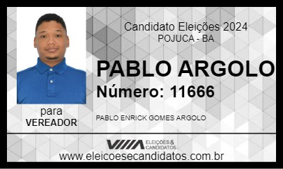 Candidato PABLO ARGOLO 2024 - POJUCA - Eleições