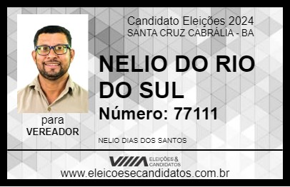 Candidato NELIO DO RIO DO SUL 2024 - SANTA CRUZ CABRÁLIA - Eleições