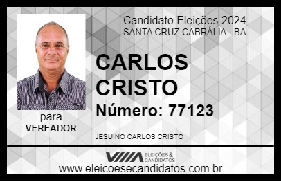 Candidato CARLOS CRISTO 2024 - SANTA CRUZ CABRÁLIA - Eleições