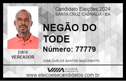 Candidato NEGÃO DO TODE 2024 - SANTA CRUZ CABRÁLIA - Eleições