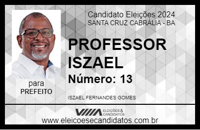 Candidato PROFESSOR ISZAEL 2024 - SANTA CRUZ CABRÁLIA - Eleições