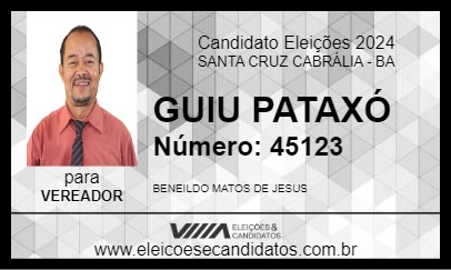 Candidato GUIU PATAXÓ 2024 - SANTA CRUZ CABRÁLIA - Eleições