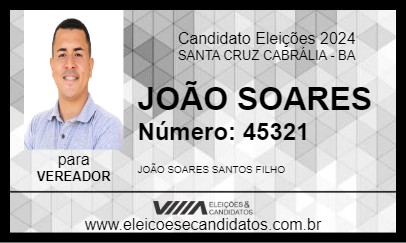 Candidato JOÃO SOARES 2024 - SANTA CRUZ CABRÁLIA - Eleições