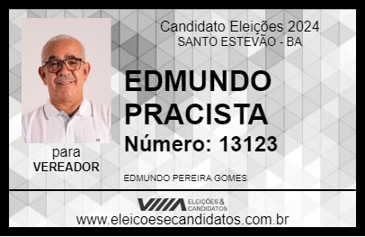 Candidato EDMUNDO PRACISTA 2024 - SANTO ESTEVÃO - Eleições