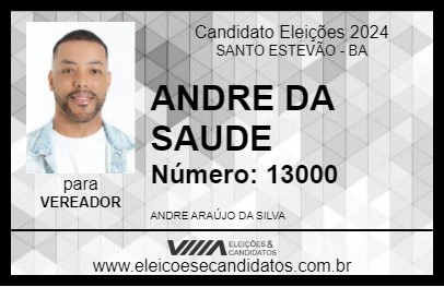 Candidato ANDRE DA SAUDE 2024 - SANTO ESTEVÃO - Eleições