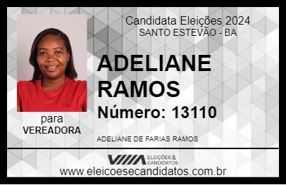 Candidato ADELIANE RAMOS 2024 - SANTO ESTEVÃO - Eleições