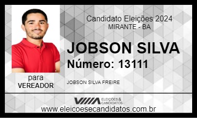 Candidato JOBSON SILVA 2024 - MIRANTE - Eleições