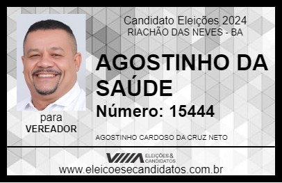 Candidato AGOSTINHO DA SAÚDE 2024 - RIACHÃO DAS NEVES - Eleições