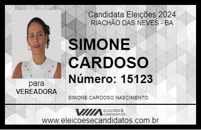 Candidato SIMONE CARDOSO 2024 - RIACHÃO DAS NEVES - Eleições