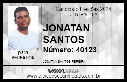 Candidato JONATAN SANTOS 2024 - CENTRAL - Eleições