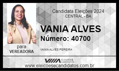 Candidato VANIA ALVES 2024 - CENTRAL - Eleições