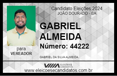 Candidato GABRIEL ALMEIDA 2024 - JOÃO DOURADO - Eleições