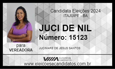 Candidato JUCI DE NIL 2024 - ITAJUÍPE - Eleições