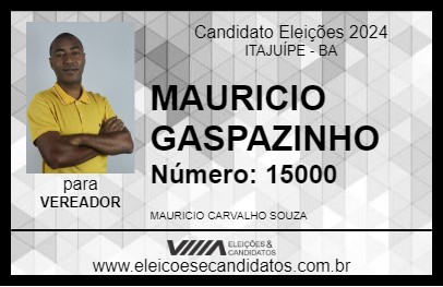 Candidato MAURICIO GASPAZINHO 2024 - ITAJUÍPE - Eleições