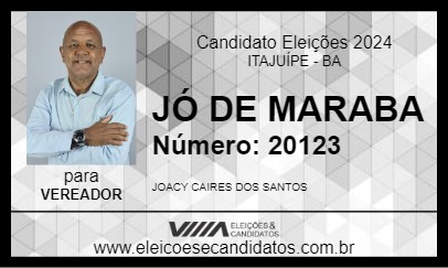 Candidato JÓ DE MARABA 2024 - ITAJUÍPE - Eleições