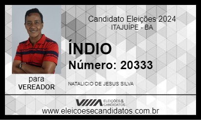 Candidato ÍNDIO 2024 - ITAJUÍPE - Eleições