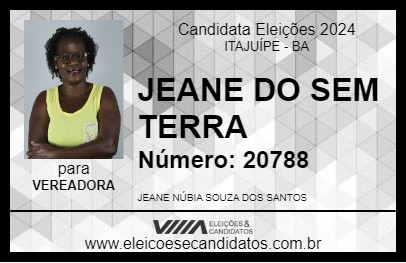 Candidato JEANE DO SEM TERRA 2024 - ITAJUÍPE - Eleições