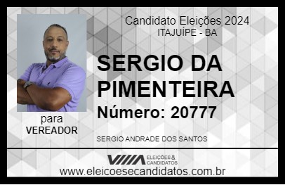 Candidato SERGIO DA PIMENTEIRA 2024 - ITAJUÍPE - Eleições