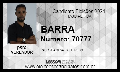 Candidato BARRA 2024 - ITAJUÍPE - Eleições