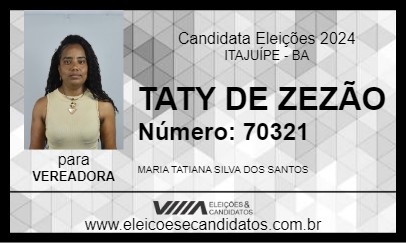 Candidato TATY DE ZEZÃO 2024 - ITAJUÍPE - Eleições