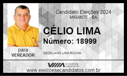 Candidato CÉLIO LIMA 2024 - MIRANTE - Eleições