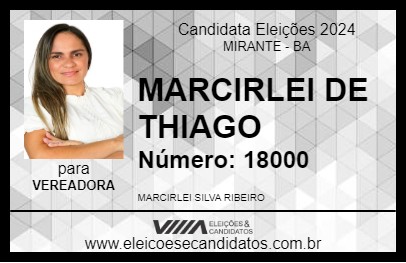 Candidato MARCIRLEI DE THIAGO 2024 - MIRANTE - Eleições