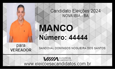 Candidato MANCO 2024 - NOVA IBIÁ - Eleições