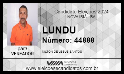 Candidato LUNDU 2024 - NOVA IBIÁ - Eleições