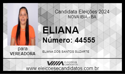 Candidato ELIANA 2024 - NOVA IBIÁ - Eleições