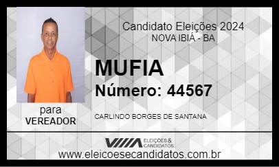 Candidato MUFIA 2024 - NOVA IBIÁ - Eleições