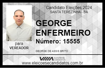 Candidato GEORGE ENFERMEIRO 2024 - SANTA TEREZINHA - Eleições