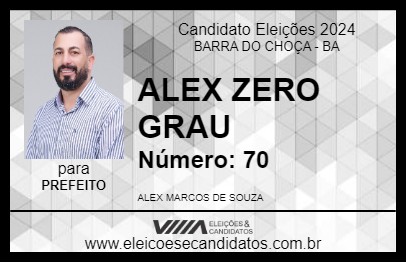 Candidato ALEX ZERO GRAU  2024 - BARRA DO CHOÇA - Eleições